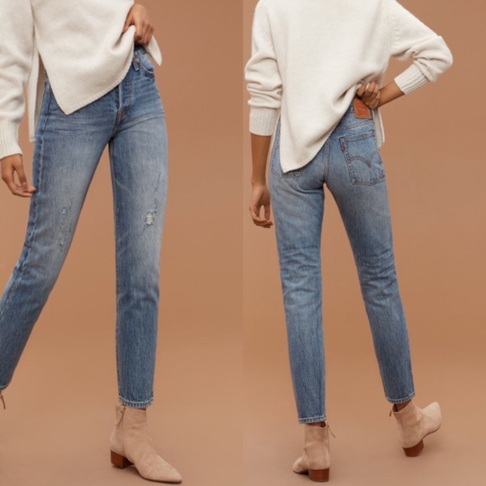 White Oak Cone Denim Levi's Wedgie Icon Jeans - Picture 2 of 8